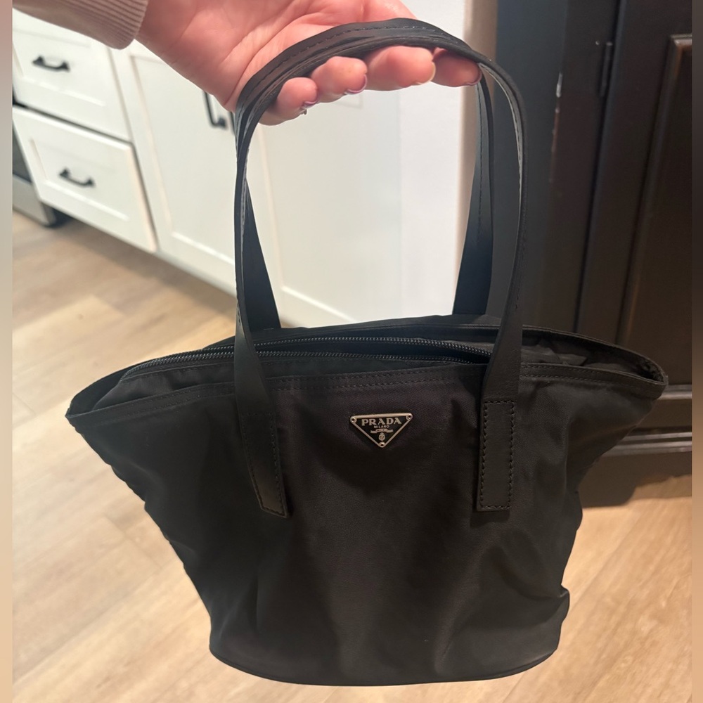Authentic PRADA VELA SPORT Nylon Leather Shoulder Hand Bag Black - Picture 2 of 16